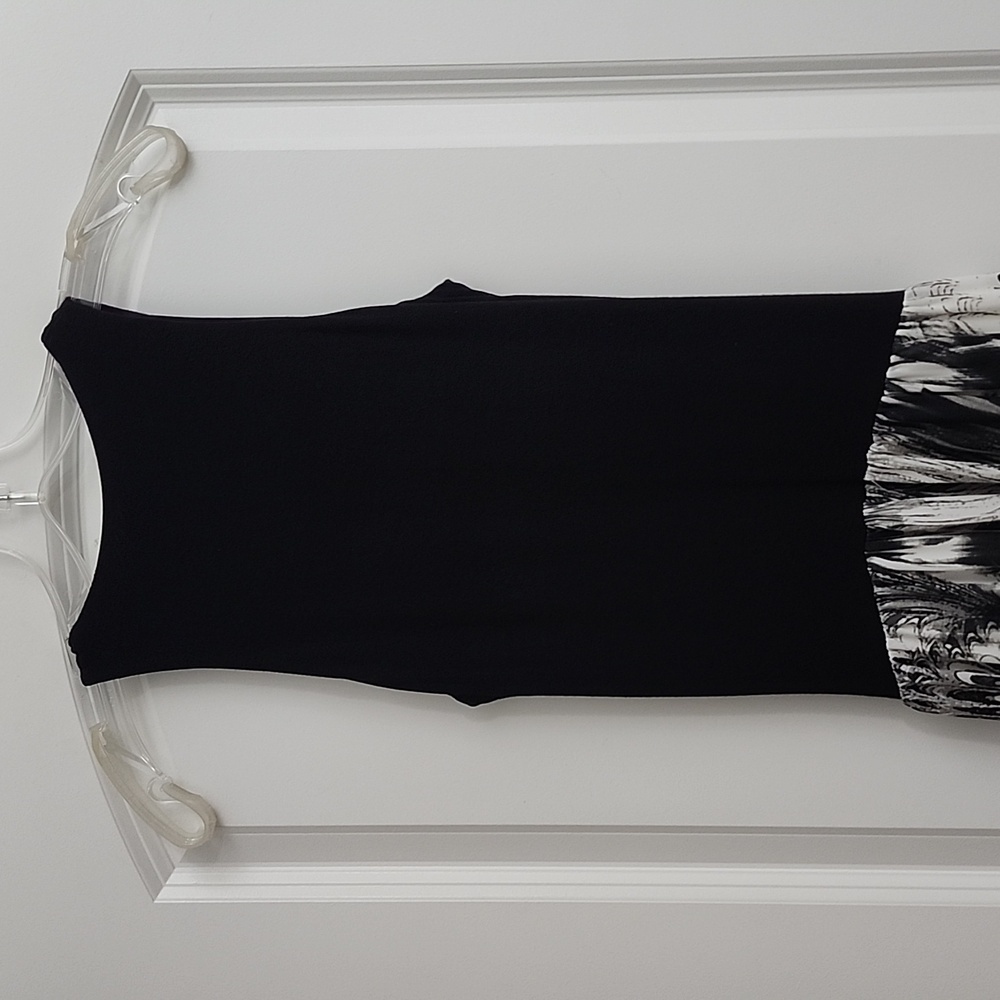 Bailey 44 NWOT XS Grumeti River Maxi Dress High Low Black White Graphic Ruched - Picture 8 of 15